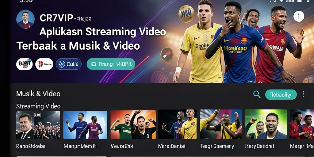 Antarmuka CR7VIP yang ramah pengguna untuk Streaming Video.