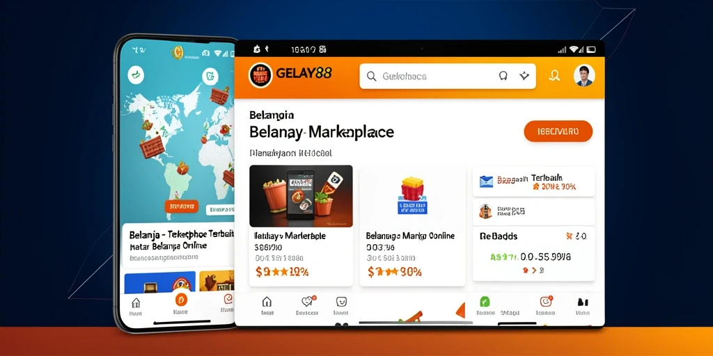 Tampilan antarmuka aplikasi GELAY88 yang user-friendly untuk berbelanja.