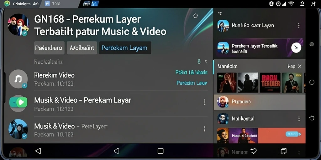 Antarmuka GN168 yang intuitif untuk merekam layar dengan mudah.