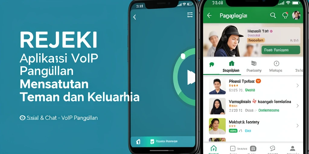 Antarmuka pengguna REJEKI yang simpel untuk VoIP Panggilan.