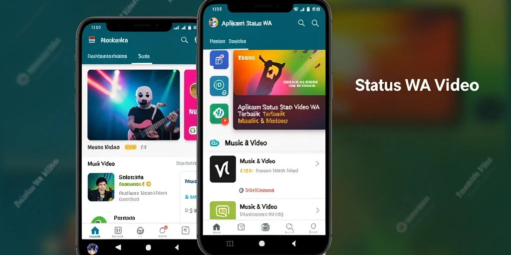 Tampilan antarmuka aplikasi T6 untuk Status WA Video yang menarik.