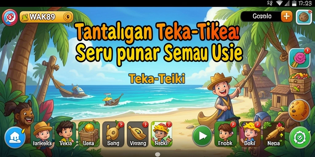Antarmuka permainan Teka-Teki yang menarik dan interaktif.