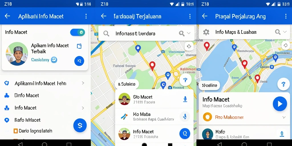 Tampilan antarmuka aplikasi Z18 dengan fitur Info Macet yang menarik.